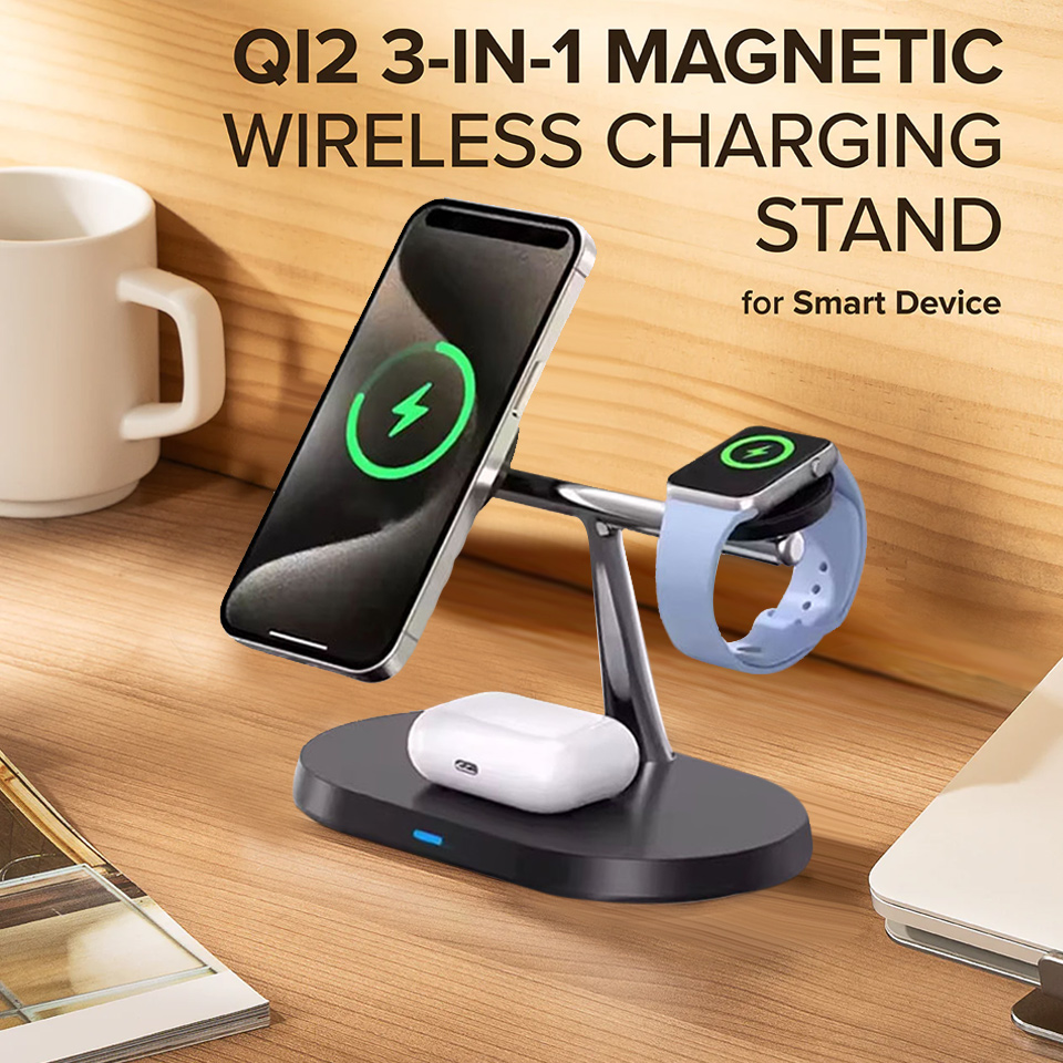Wireless Charger 3 In 1 - 3 in 1 Magnetic Wireless Charger