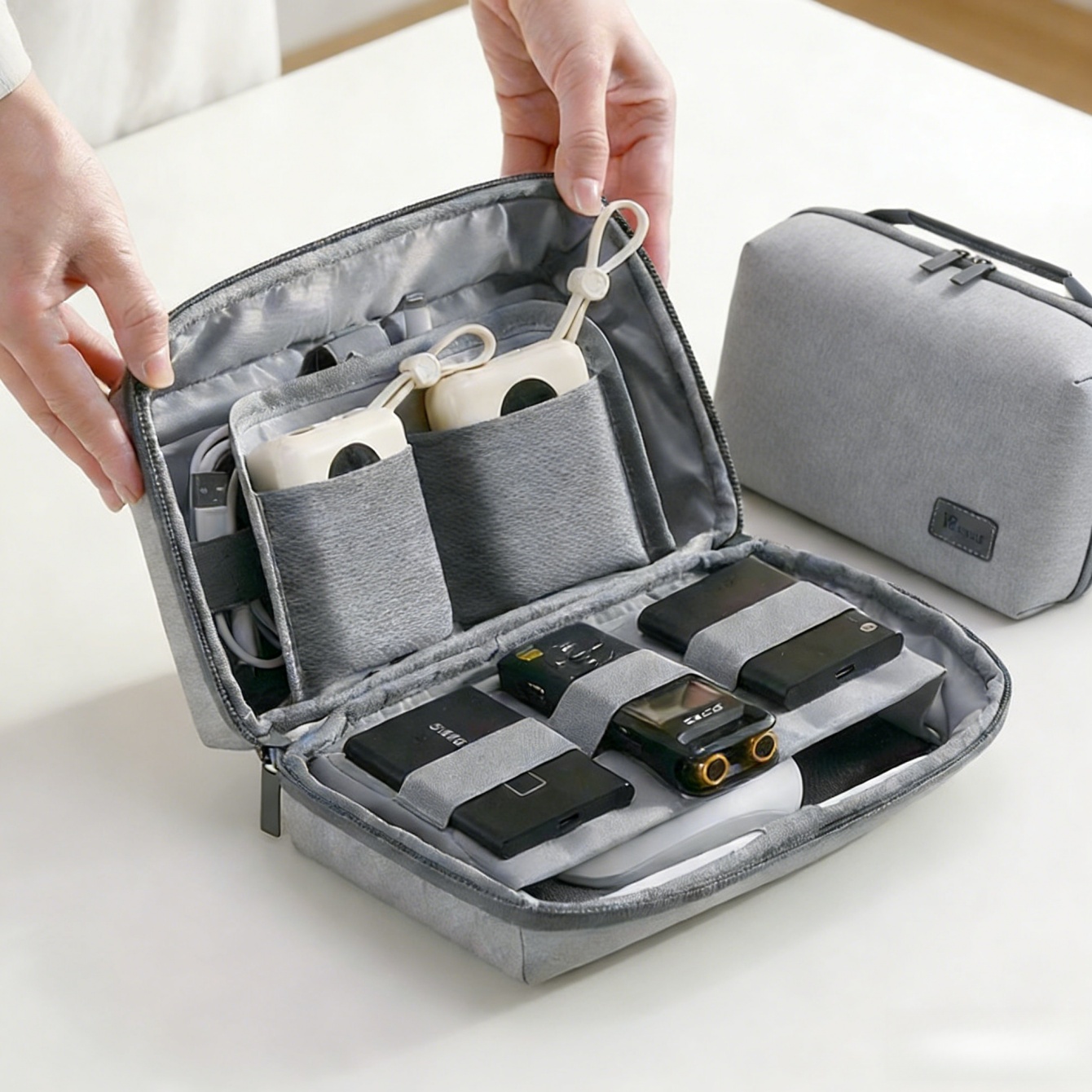 Tech Accessories Organizer Pouch - 1Pc Electronics Organizer Travel Case, Water