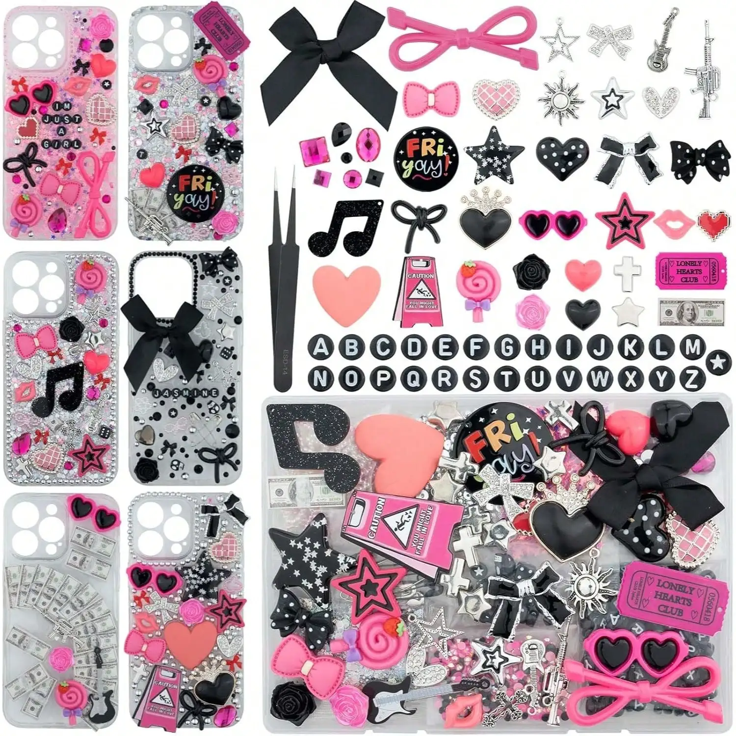 Nail Tech Accessories - 1050 Pcs Junk Phone Case Charms