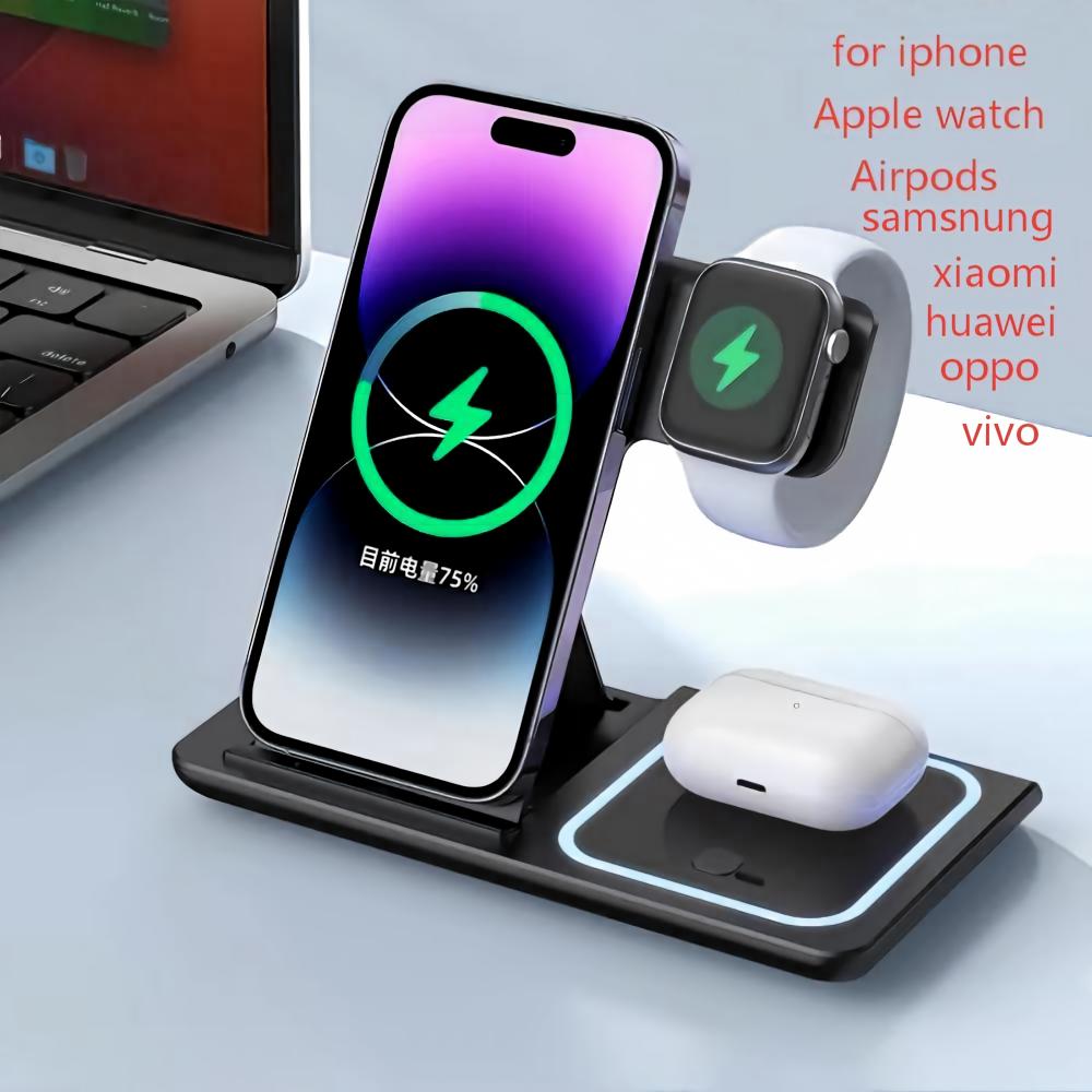 Wireless Charger 3 In 1 - Wireless Charger Holder Stand 3 in
