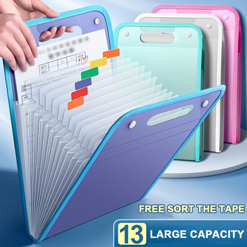 Document Scanner Portable - 13 Pocket File Folders Portable A4