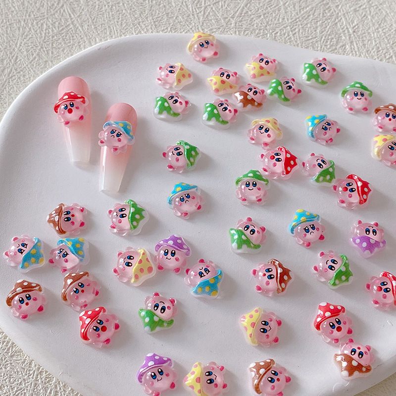 Nail Tech Accessories - 2/10/20pcs Kirby Nail Charms 3D Resin