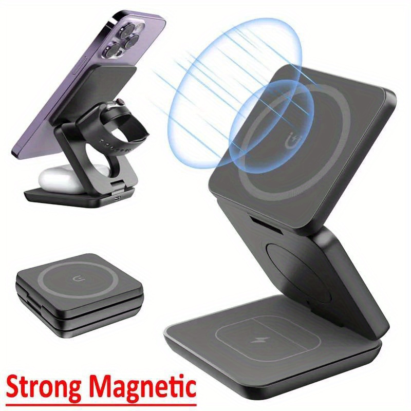 Foldable 3 in 1 Fast Wireless  - Wireless Charger 3 In 1 ulasan dan harga