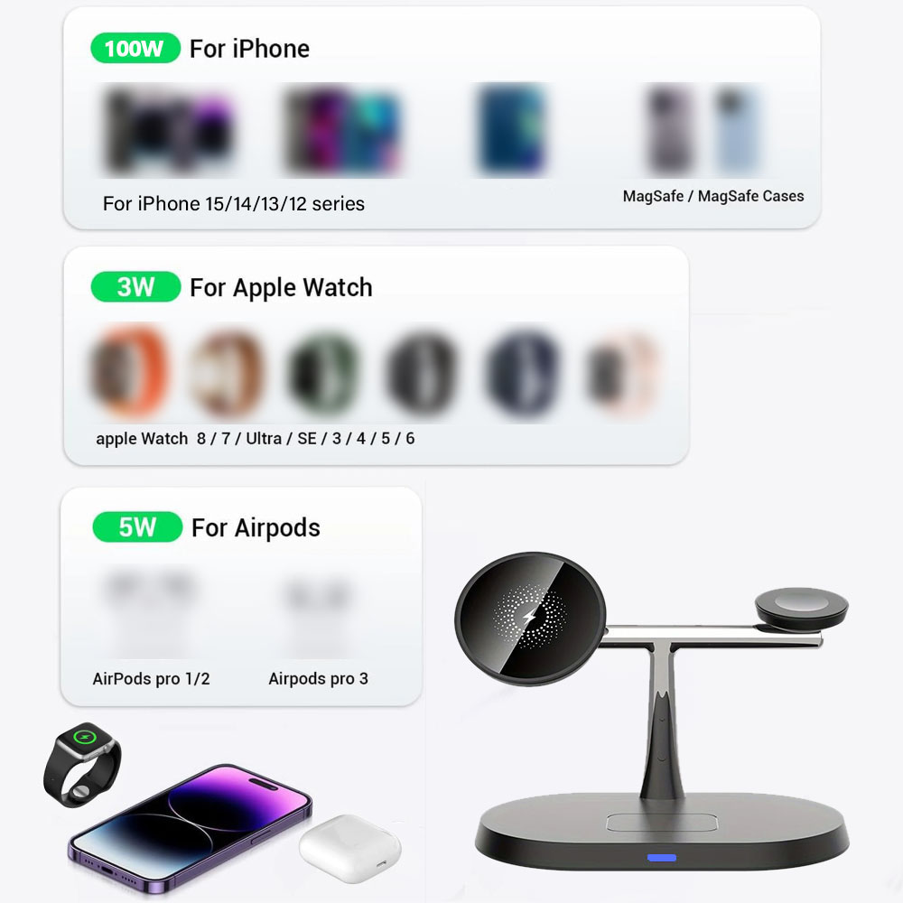 3 in 1 Magnetic Wireless Charg - Wireless Charger 3 In 1 ulasan dan harga