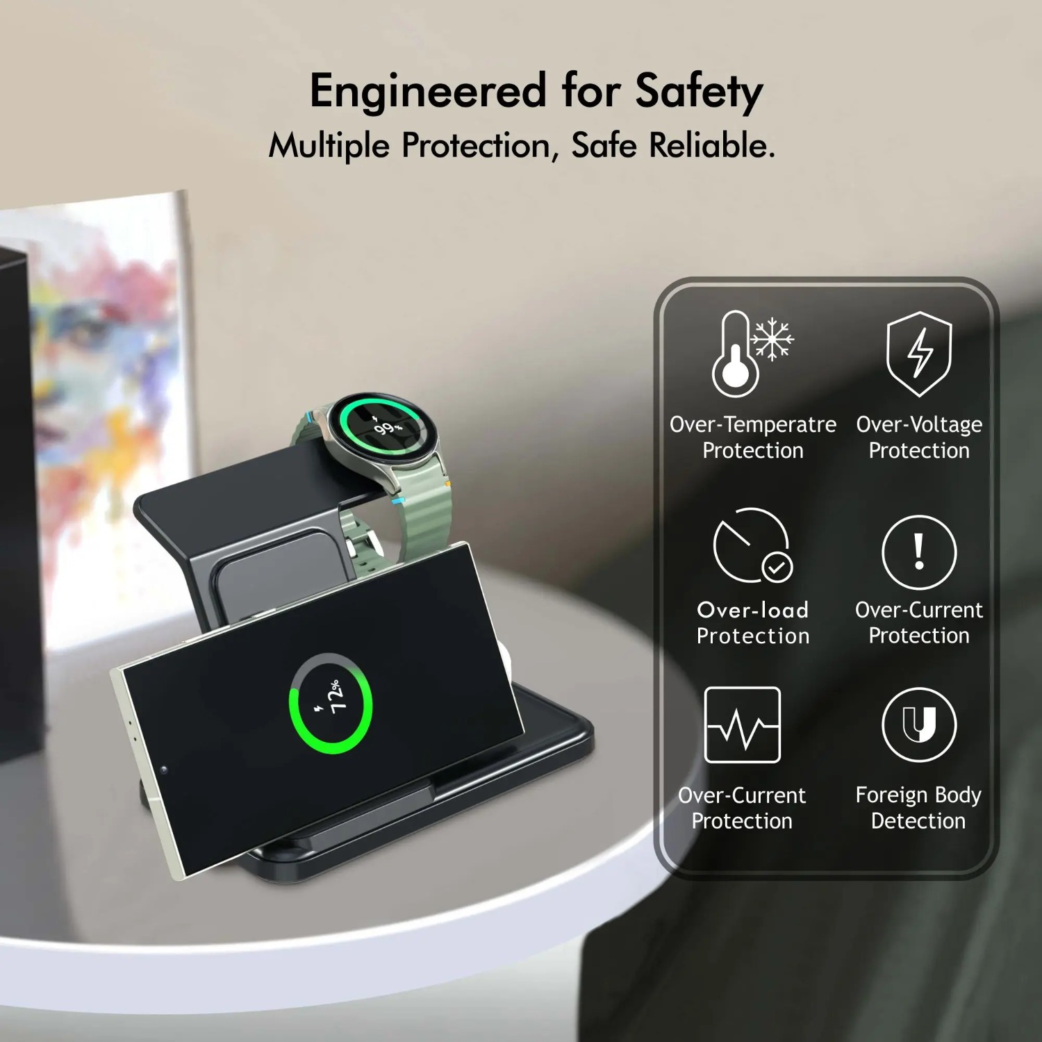 Desktop 3-in-1 Wireless Charge - Wireless Charger 3 In 1 ulasan dan harga