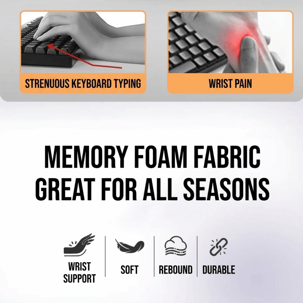 Easy Typing Non-Slip Ergonomic - Keyboard Wrist Pad Leather ulasan dan harga