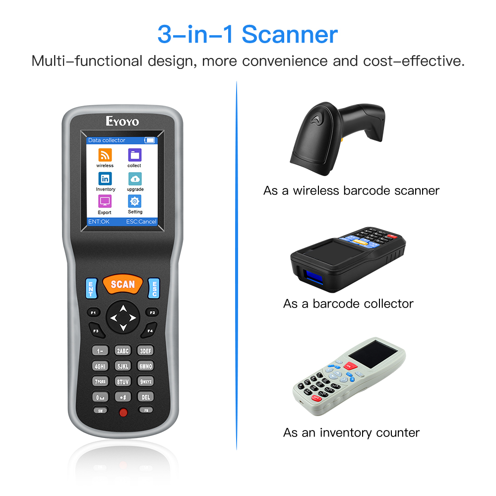 Eyoyo 1D Wireless Barcode Scan - Document Scanner Portable ulasan dan harga