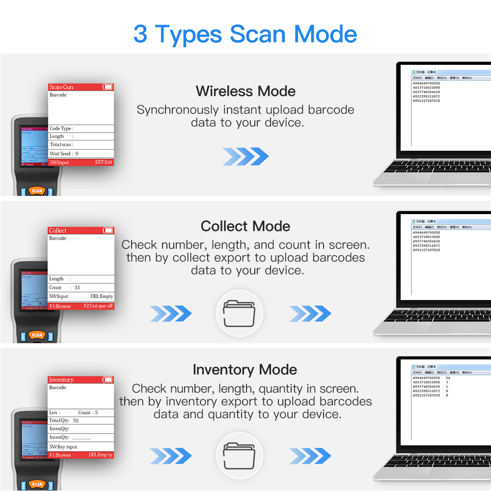 Eyoyo 1D Wireless Barcode Scan - Document Scanner Portable ulasan dan harga