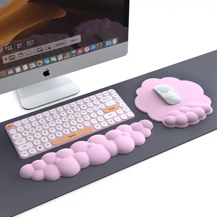 Waterproof PU Leather Mouse Pa - Keyboard Wrist Pad Leather ulasan dan harga