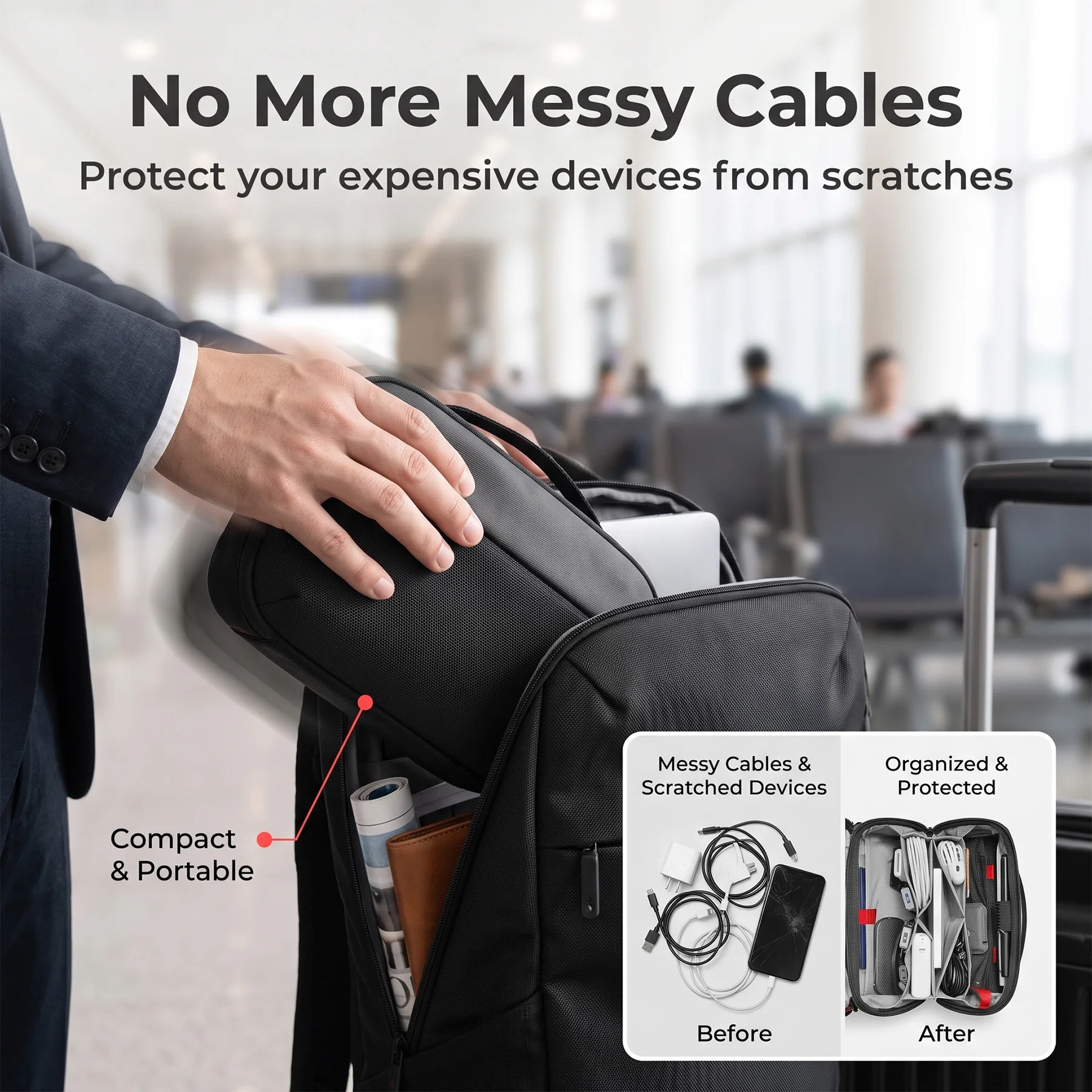 Travel Tech Organizer Pouch, W - Tech Accessories Organizer Pouch ulasan dan harga