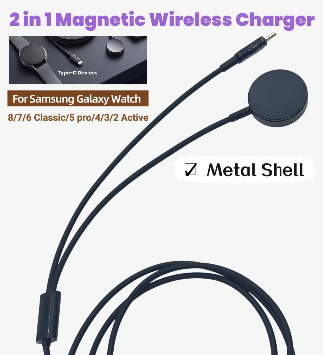 Type-C 2-in-1 Magnetic Wireles - Wireless Charger 3 In 1 ulasan dan harga