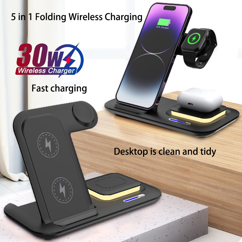 Hot 3 in 1 Foldable Wireless M - Wireless Charger 3 In 1 ulasan dan harga