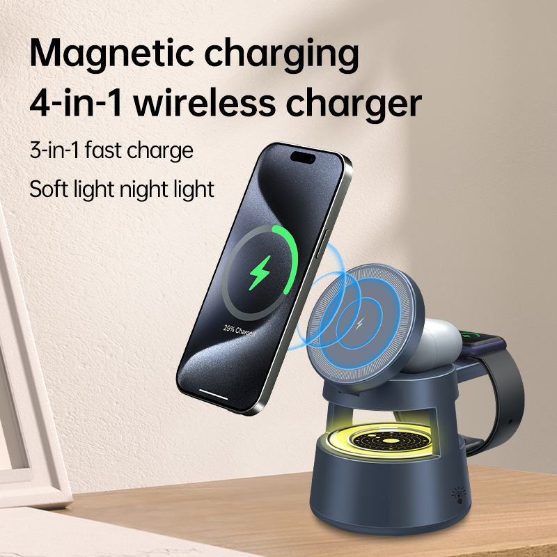 4-in-1 Wireless Charger Statio - Wireless Charger 3 In 1 ulasan dan harga