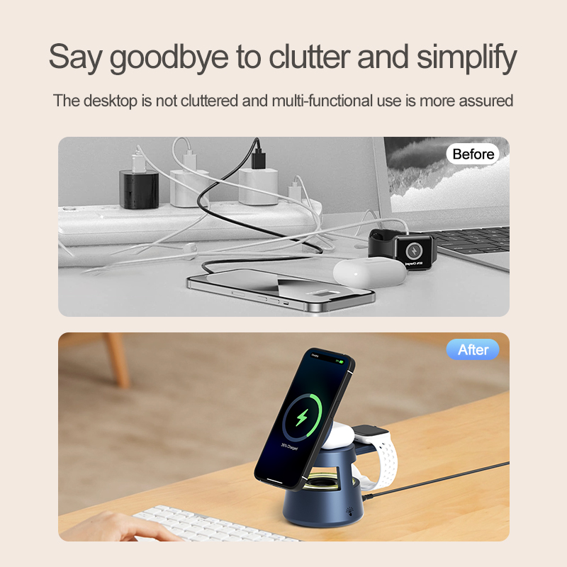 4-in-1 Wireless Charger Statio - Wireless Charger 3 In 1 ulasan dan harga
