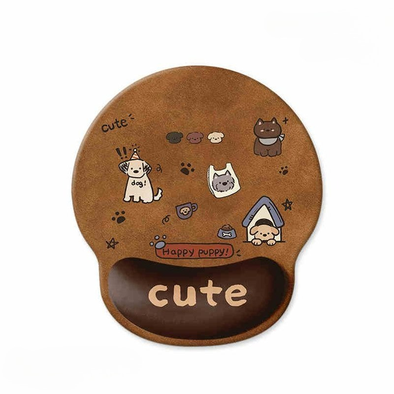 Cartoon Cute Mouse Pad Puppy W - Keyboard Wrist Pad Leather ulasan dan harga