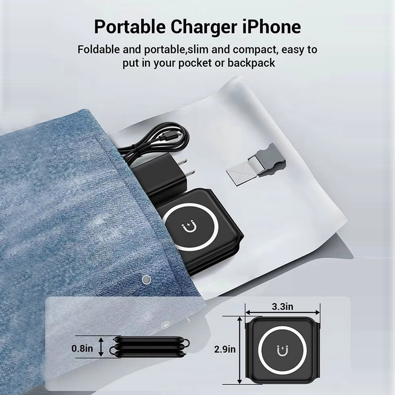 3-in-1 Magnetic Folding Wirele - Wireless Charger 3 In 1 ulasan dan harga