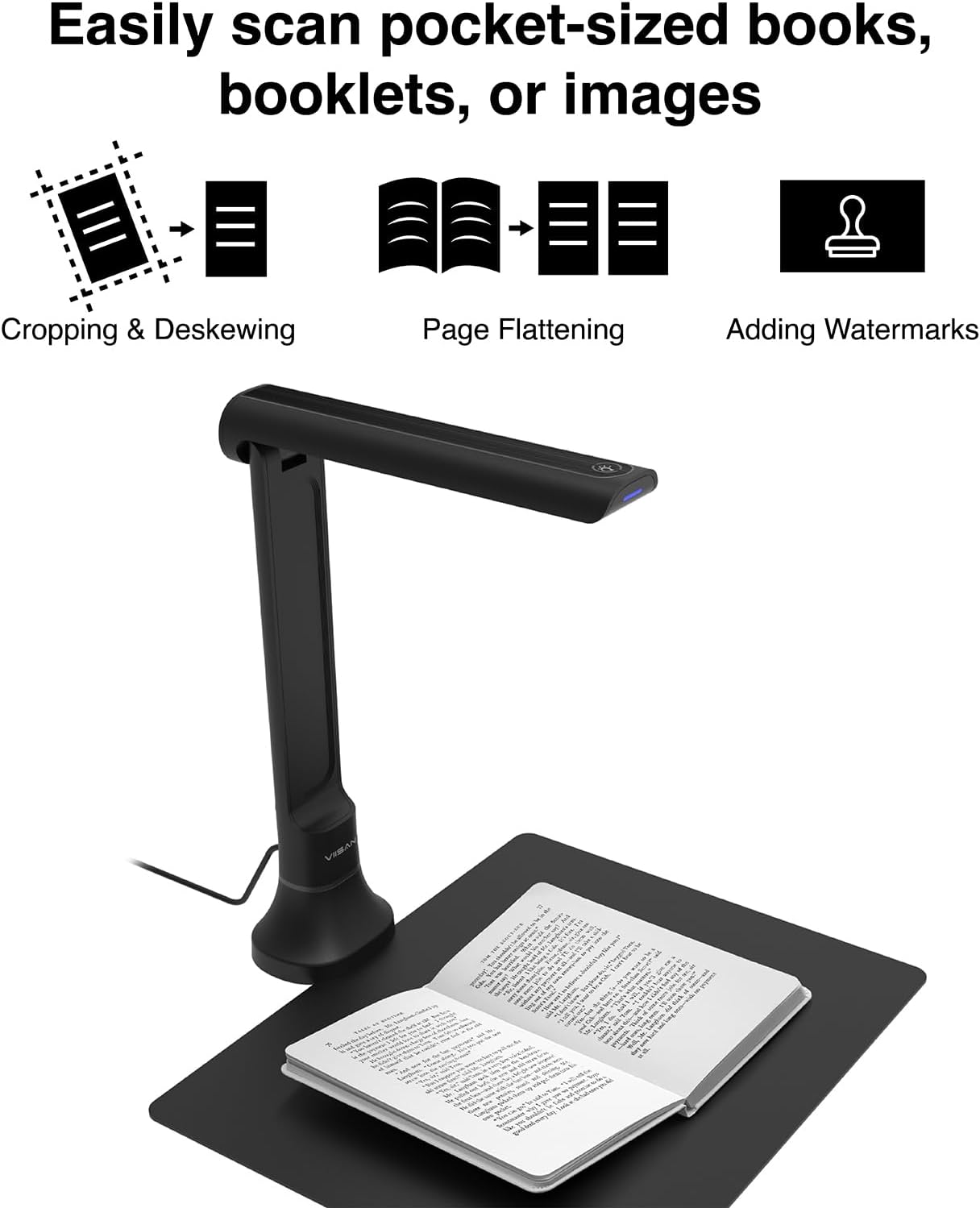 VIISAN DB8401 16MP Document Ca - Document Scanner Portable ulasan dan harga