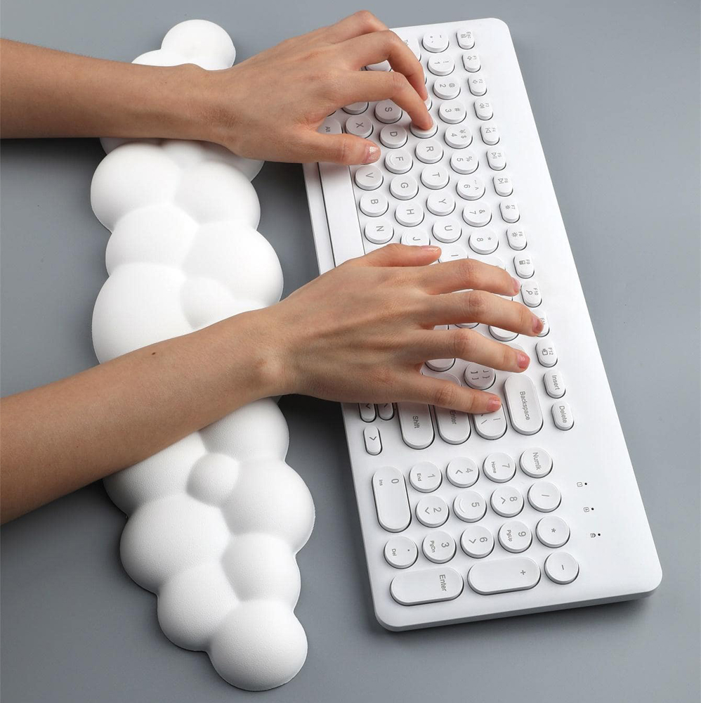 Mouse pad with wrist rest keyb - Keyboard Wrist Pad Leather ulasan dan harga