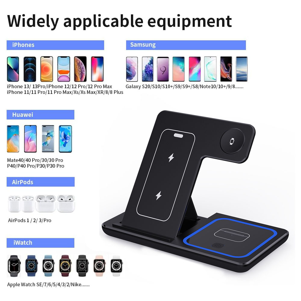 15W 3 in 1 Wireless Charger St - Wireless Charger 3 In 1 ulasan dan harga