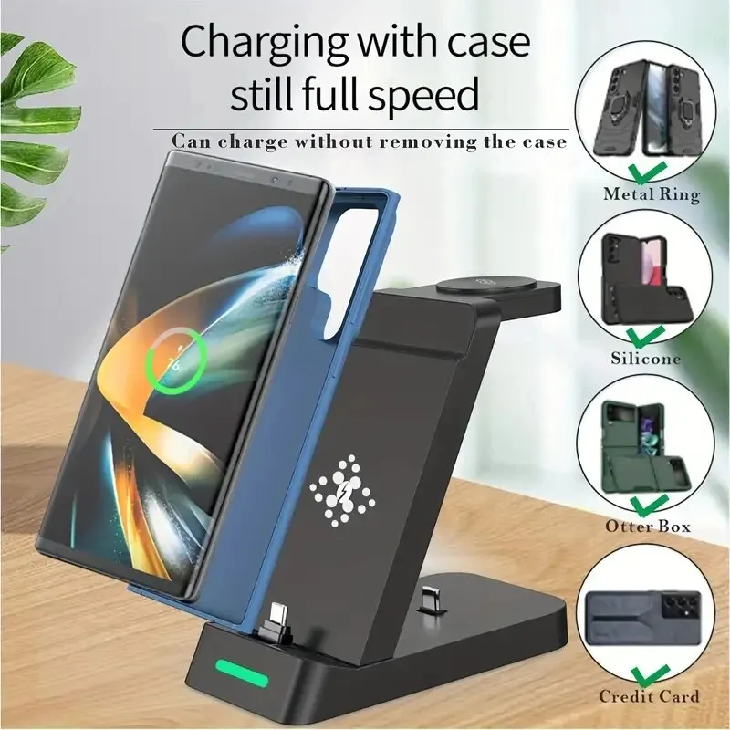 3 In 1 Charging Station for Sa - Wireless Charger 3 In 1 ulasan dan harga