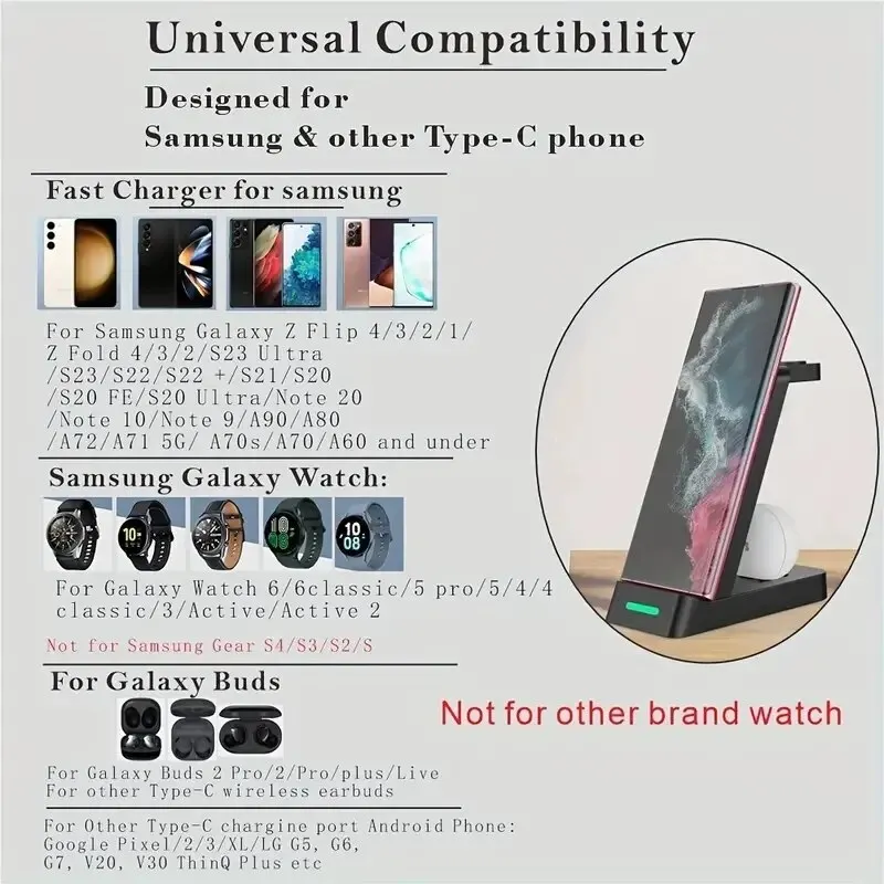 3 In 1 Charging Station for Sa - Wireless Charger 3 In 1 ulasan dan harga