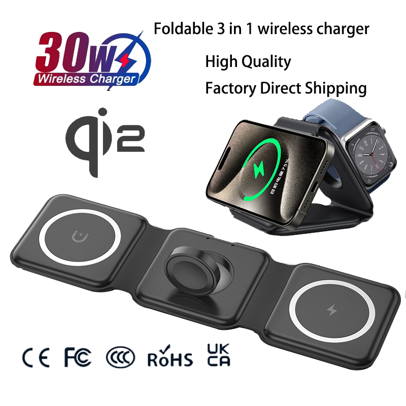 Universal Qi2 Magnetic Foldabl - Wireless Charger 3 In 1 ulasan dan harga