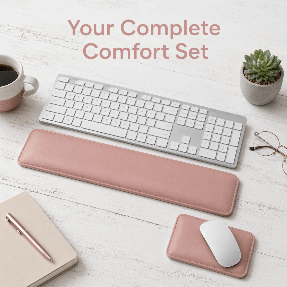 Portable Leather Mouse Pad Lar - Keyboard Wrist Pad Leather ulasan dan harga