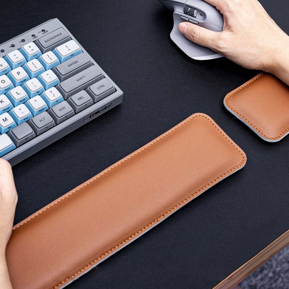Portable Leather Mouse Pad Lar - Keyboard Wrist Pad Leather ulasan dan harga