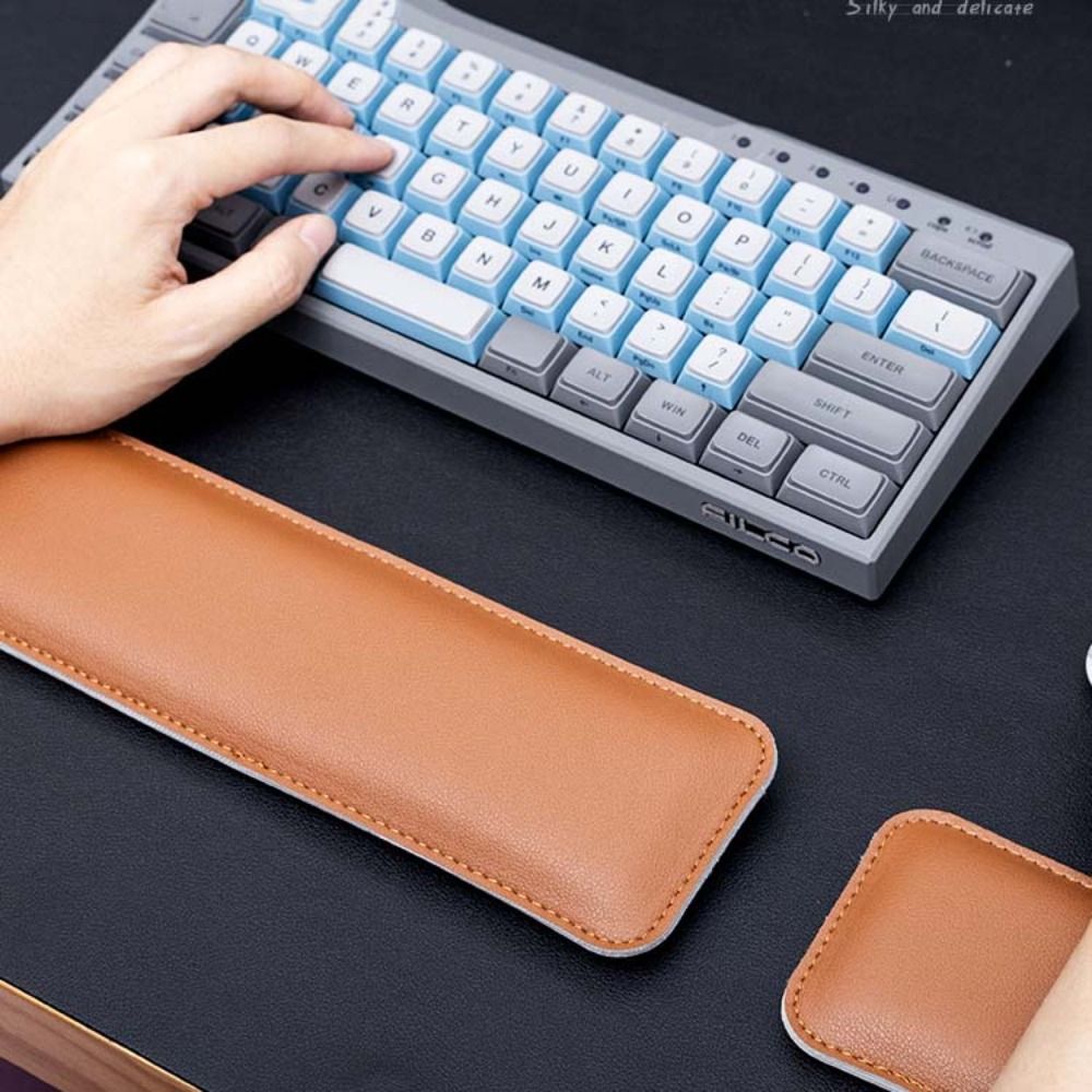 Portable Leather Mouse Pad Lar - Keyboard Wrist Pad Leather ulasan dan harga