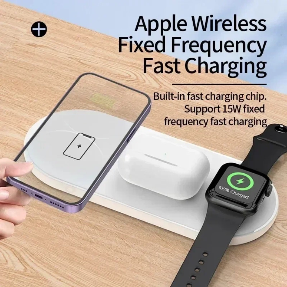 3-in-1 Wireless Charging Pad F - Wireless Charger 3 In 1 ulasan dan harga