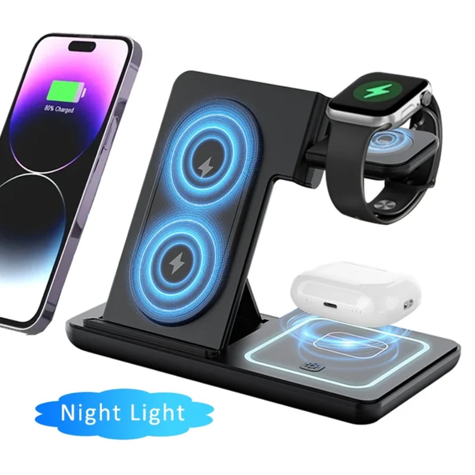 Night LED Light 3 In 1 Wireles - Wireless Charger 3 In 1 ulasan dan harga