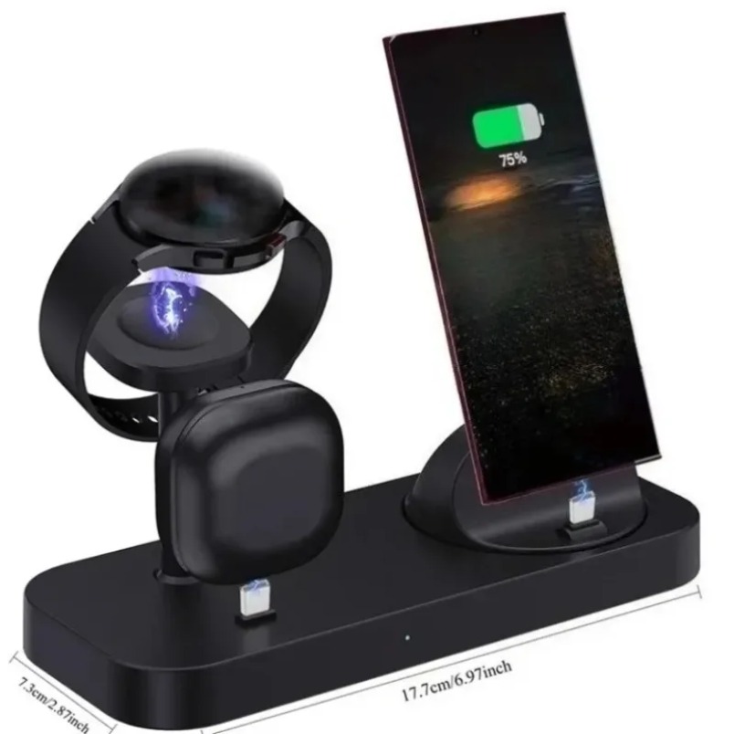 3 in 1 Wireless Charger Dual C - Wireless Charger 3 In 1 ulasan dan harga