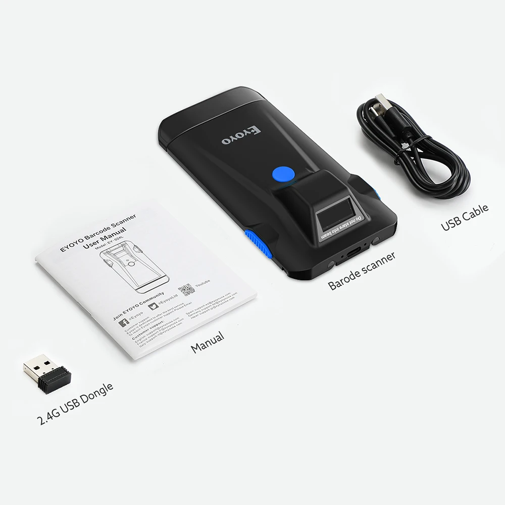 Eyoyo EY-024 2D Bluetooth Barc - Document Scanner Portable ulasan dan harga
