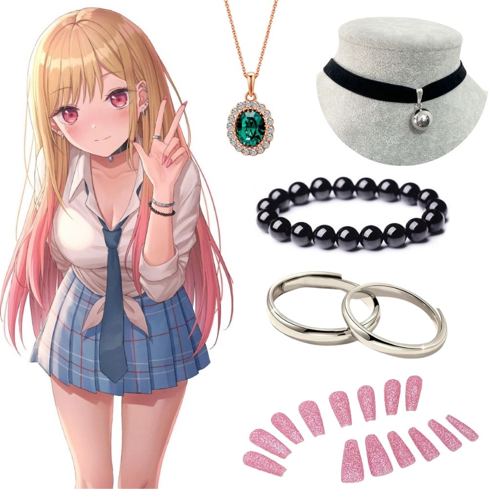 Kitagawa Marin Earrings Neckla - Nail Tech Accessories ulasan dan harga